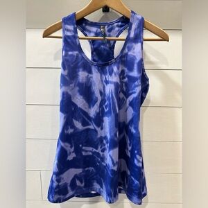 Lukka Blue Tie-Dye Women's Tank Top- size Medium